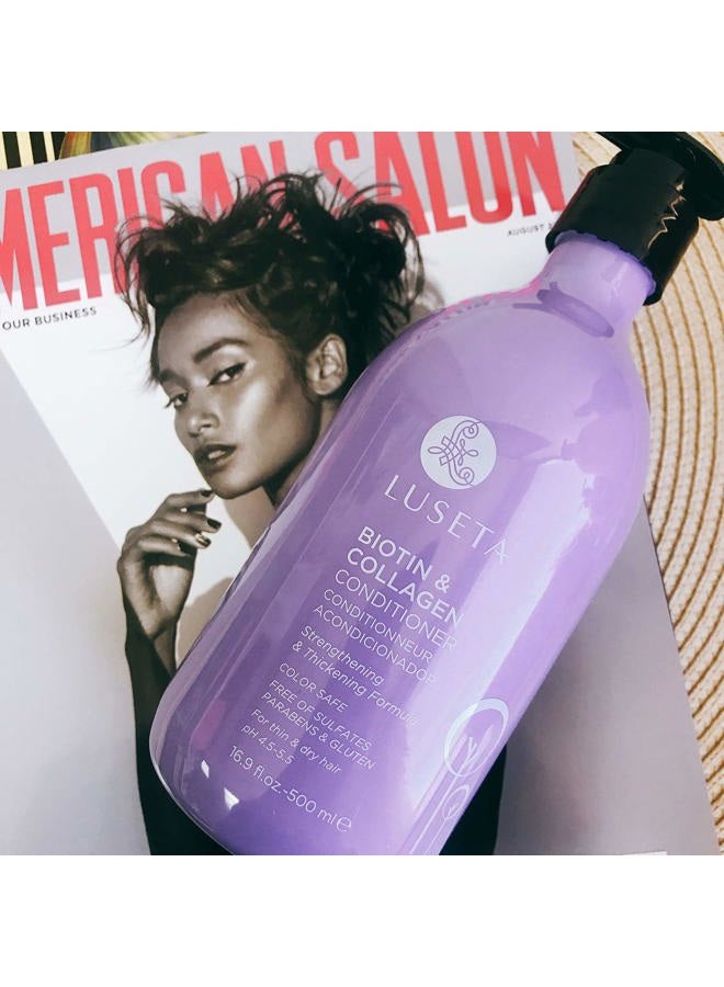 L LUSETA Luseta Biotin & Collagen Conditioner Thickening for Hair Loss & Fast Hair Growth - Infused with Argan Oil to Repair Damaged Dry Hair - Sulfate Free Paraben Free 16.9oz - Image 3
