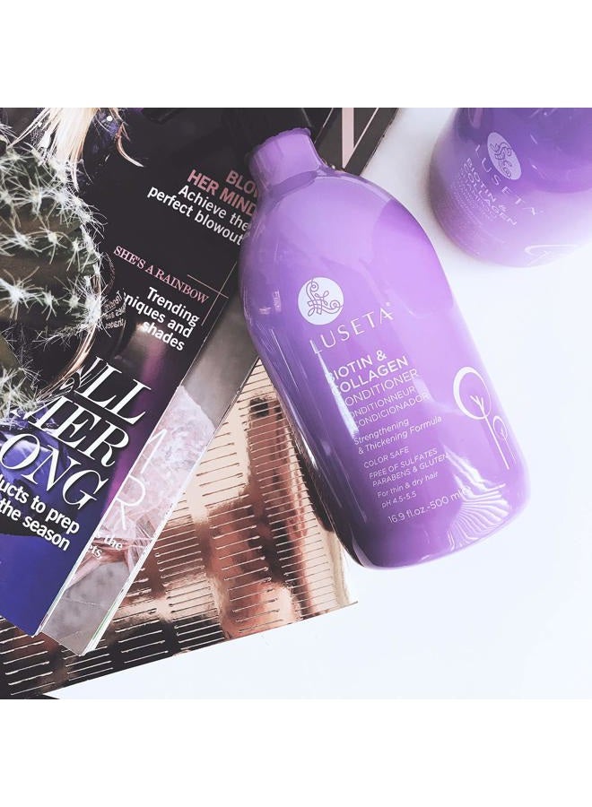 L LUSETA Luseta Biotin & Collagen Conditioner Thickening for Hair Loss & Fast Hair Growth - Infused with Argan Oil to Repair Damaged Dry Hair - Sulfate Free Paraben Free 16.9oz - Image 2