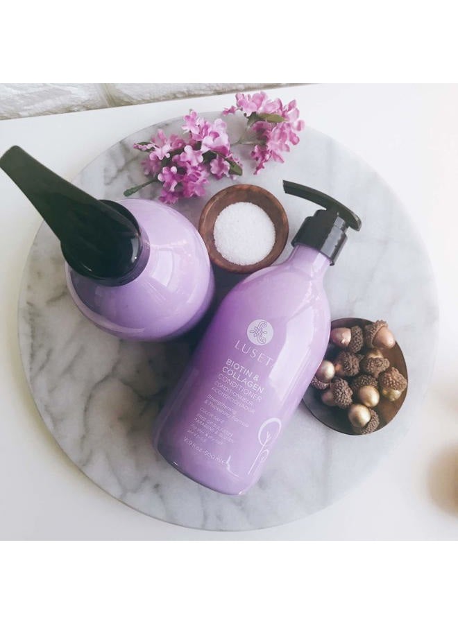 L LUSETA Luseta Biotin & Collagen Conditioner Thickening for Hair Loss & Fast Hair Growth - Infused with Argan Oil to Repair Damaged Dry Hair - Sulfate Free Paraben Free 16.9oz - Image 4