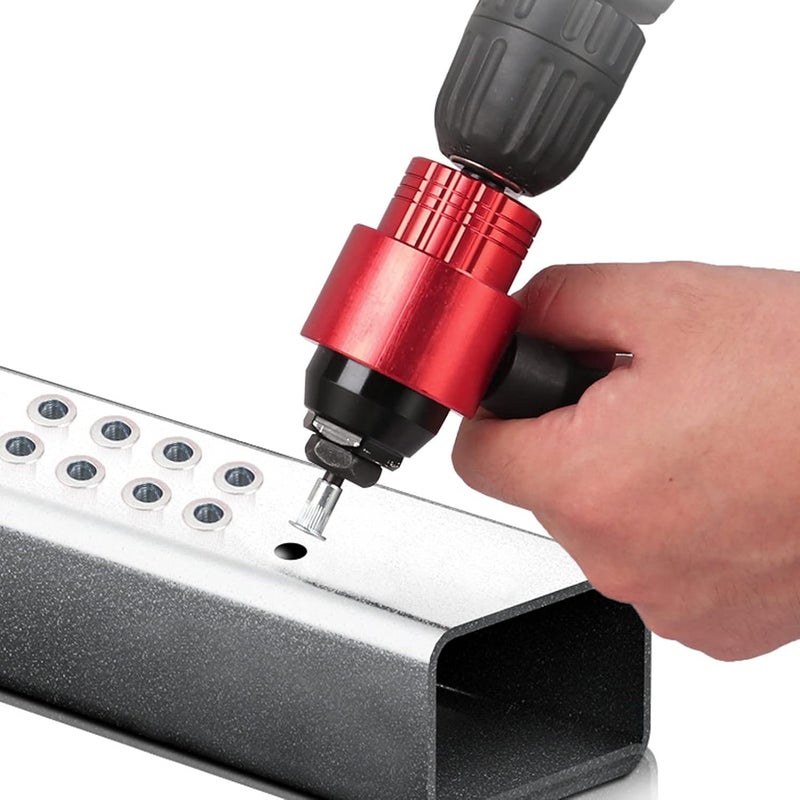 klarako Nut Gun Adapter Rivet Nut Drill Converter Attachment Tool Kit Manual Automatic Nut Gun Adapter Clutch Type Automatic Nut Gun Adapter Nut Tip Adapter - Image 5