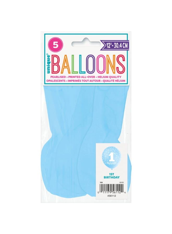Unique 12" Blue 1St Birthday Balloons - Image 2