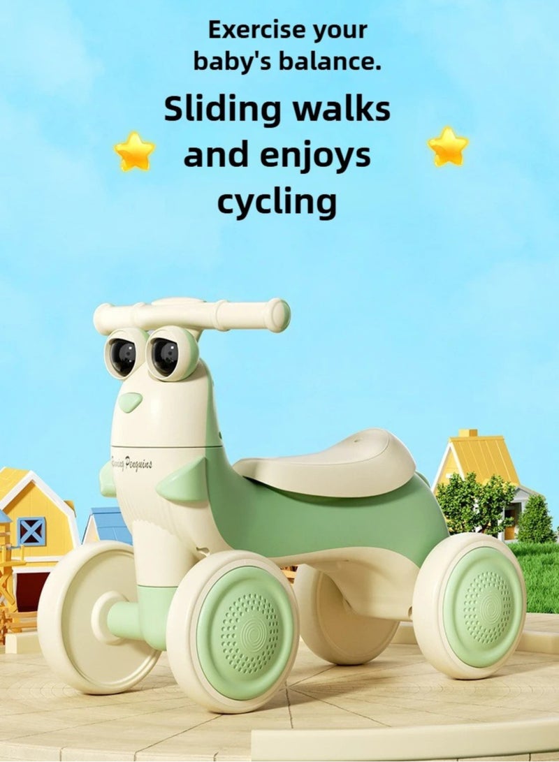 IBAMA 1-3 Years Old Pedal-Free 4-Wheel Toddler Balance Car, Toddler Scooter, Toddler Car with Glow-in-the-Night and Music，Balance Bike Can As Birthday Gifts, Christmas Gifts | Assorted Color - Image 1