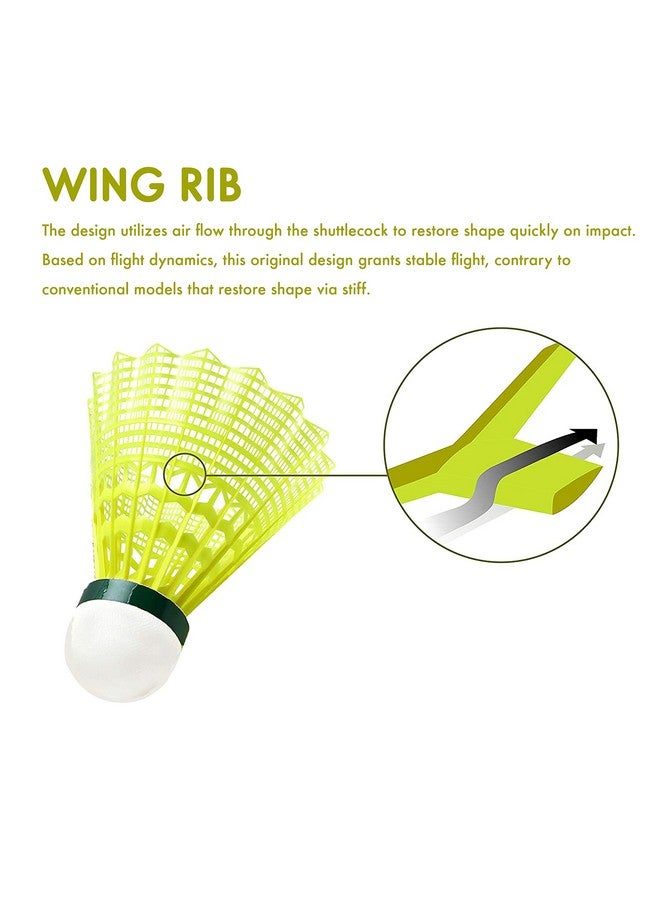 Yonex Mavis 500 Super Nylon Shuttlecock Made In Japan - Pack Of 6 (Yellow) - Image 3