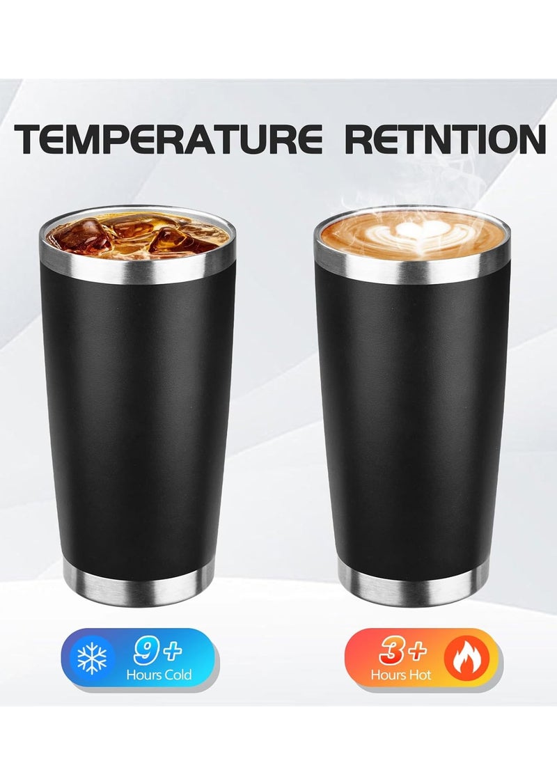 KCDMBUE 20oz Stainless Steel Insulated Tumbler with Lid, Double Wall Travel Coffee Mug, Powder Coated Thermal Cup for Hot and Cold Drinks, Indoor & Outdoor Use  - Image 2