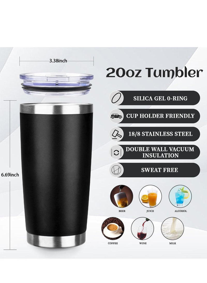 KCDMBUE 20oz Stainless Steel Insulated Tumbler with Lid, Double Wall Travel Coffee Mug, Powder Coated Thermal Cup for Hot and Cold Drinks, Indoor & Outdoor Use  - Image 3