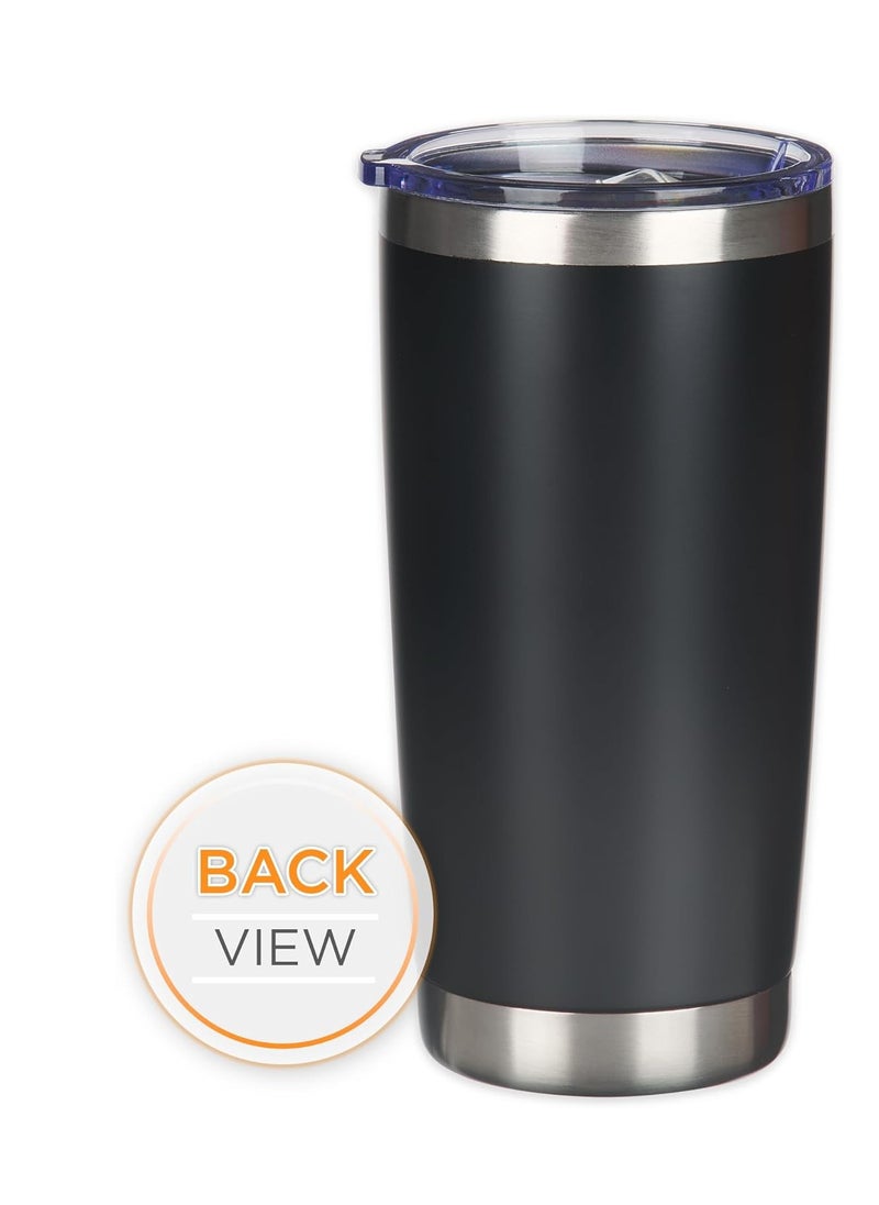 KCDMBUE 20oz Stainless Steel Insulated Tumbler with Lid, Double Wall Travel Coffee Mug, Powder Coated Thermal Cup for Hot and Cold Drinks, Indoor & Outdoor Use  - Image 4