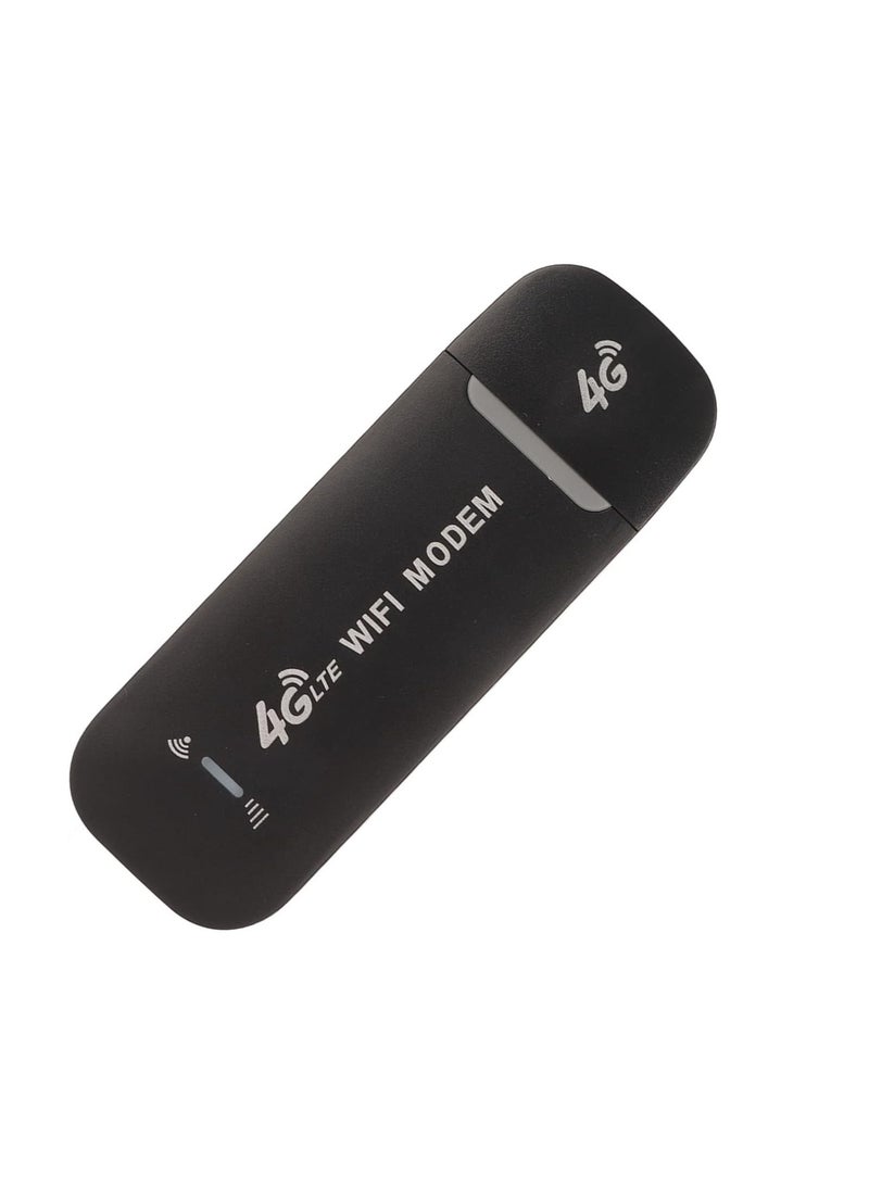 عام راوتر واي فاي USB 4G LTE، مودم واي فاي محمول بسرعة 150 ميجابت في الثانية، يدعم 10 مستخدمين، للكمبيوتر اللوحي والكمبيوتر المحمول، أسود اللون، تجربة إنترنت قوية محمولة - Image 2