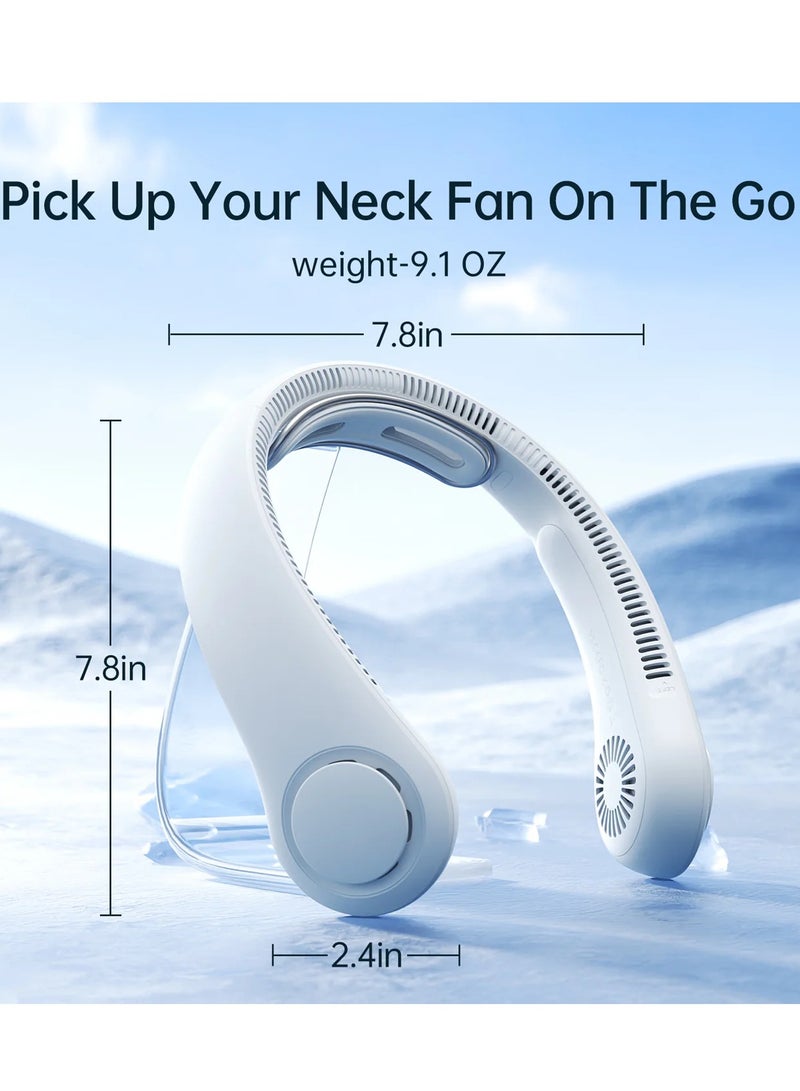 JISULIFE Portable Neck Fan Upgraded JisuLife Neck Fan Life4 360-Degree Air Circulation High Speed Brushless Motor Accelerates Airflow 2 Airflow Channels 4700 RPM 5000 mAh Battery 5 Gear Settings 16 Hrs Lasting Full Charge In 2 Hrs Neckbrace Personal Hands Free Fan Black - Image 3