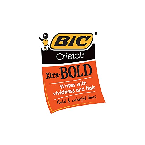 BIC MSB11BK Cristal Xtra Bold Ballpoint Stick Pen, Black Ink, 1.6mm, Bold, Dozen - Image 3