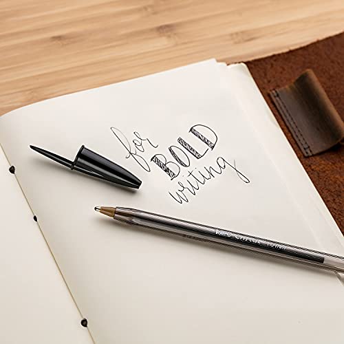 BIC MSB11BK Cristal Xtra Bold Ballpoint Stick Pen, Black Ink, 1.6mm, Bold, Dozen - Image 5