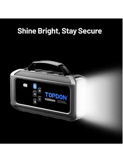 Topdon Topon 2200A Jump Starter for 8L Vehicles with Air Compressor 5 in 1 Power Bank, Flash Light with Digital Display Fast Charging  - Image 2