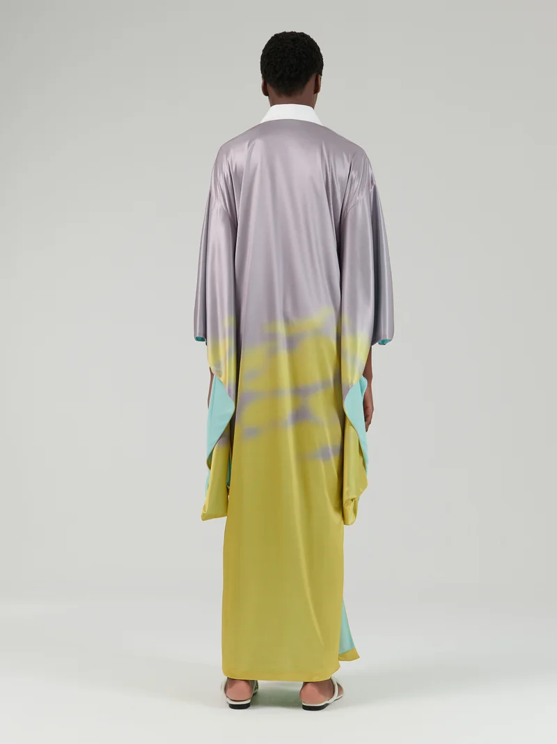 leem Kimono Sleeve Printed Kaftan