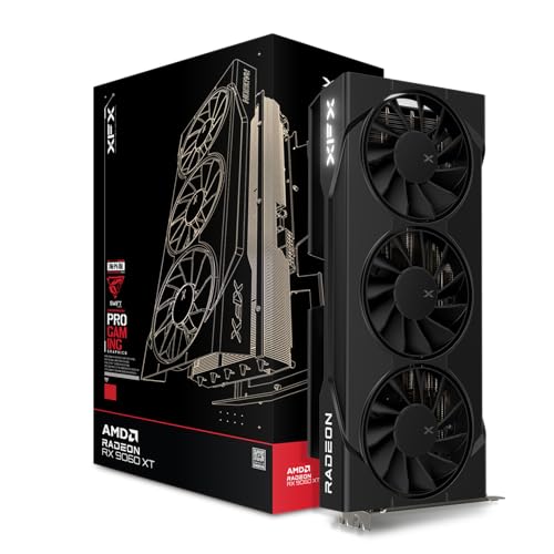 XFX Swift AMD Radeon RX 9060 XT OC Triple Fan Gaming Edition with 16GB GDDR6 HDMI 2xDP RDNA 4 RX96TS316BA Graphics Card Compatible with Desktop PCs - Image 1