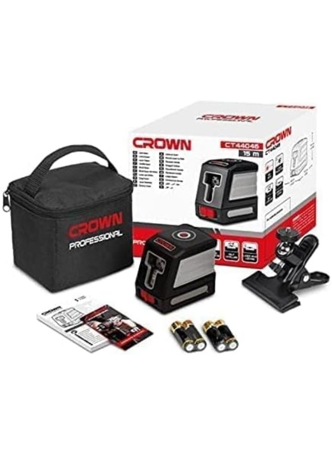 Crown 2-Line Laser Level – 15m Range - Image 2