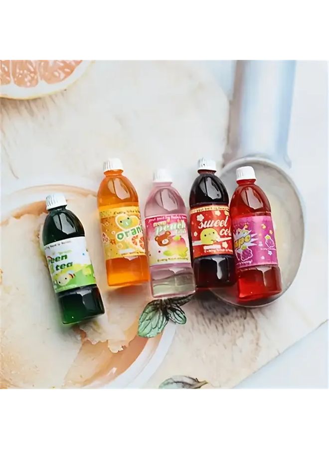 6Pcs Miniature Juice Bottles Playset For Dollhouse Terrarium Landscape Decor - Image 3