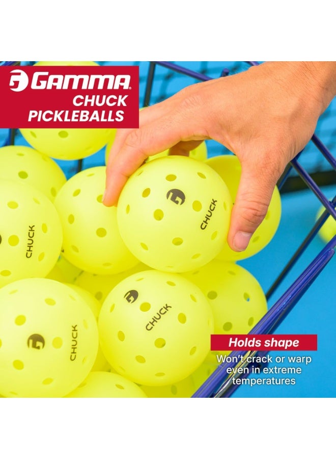 Gamma Chuck Tournament Pickleballs for Outdoor Play, Symmetrical 38-Hole Design Meets USAPA Standards, 6 Pack - Image 4