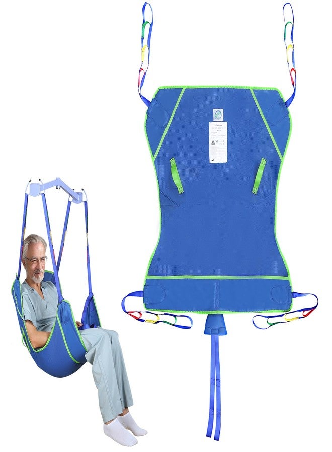 Ehucon Universal Full Body Patient Lift Sling,Thickened Medical Sling for Transfer,Bed Positioning and Lifting,Transfer Sling for Elderly,Disabled,Bedridden-500LBS (Blue, Large) - Image 1