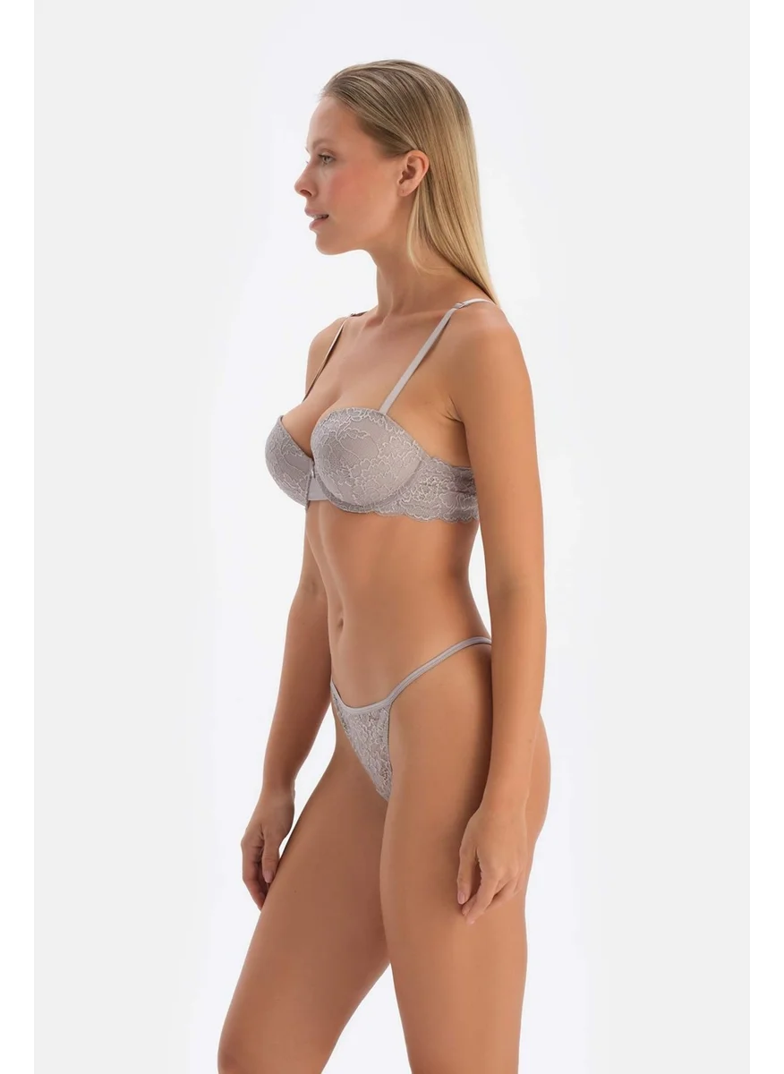 dagi Light Gray Lace Detailed String