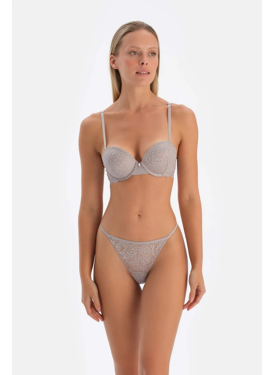 dagi Light Gray Lace Detailed String