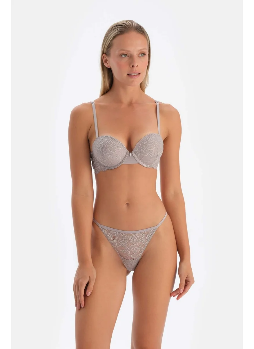 dagi Light Gray Lace Detailed String