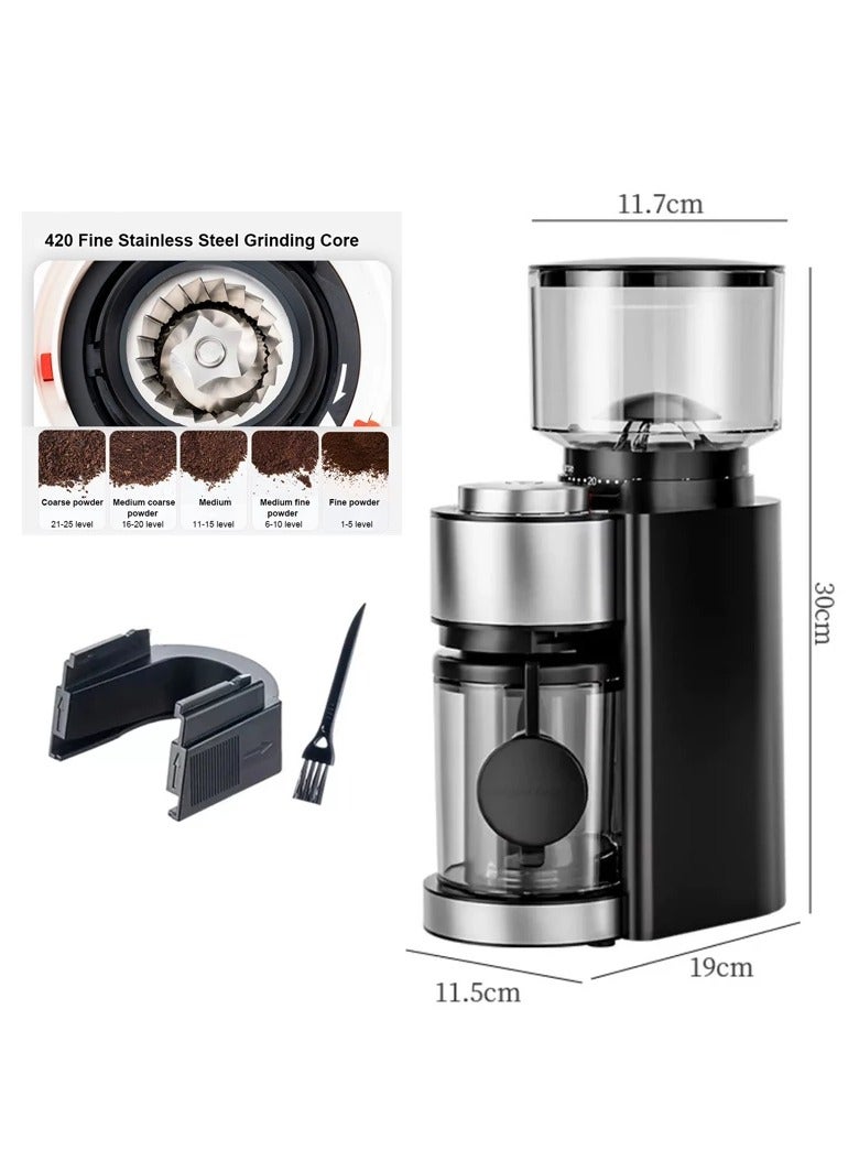 Electric coffee grinder, adjustable with 25 speeds for coarse and fine adjustment  - Image 3