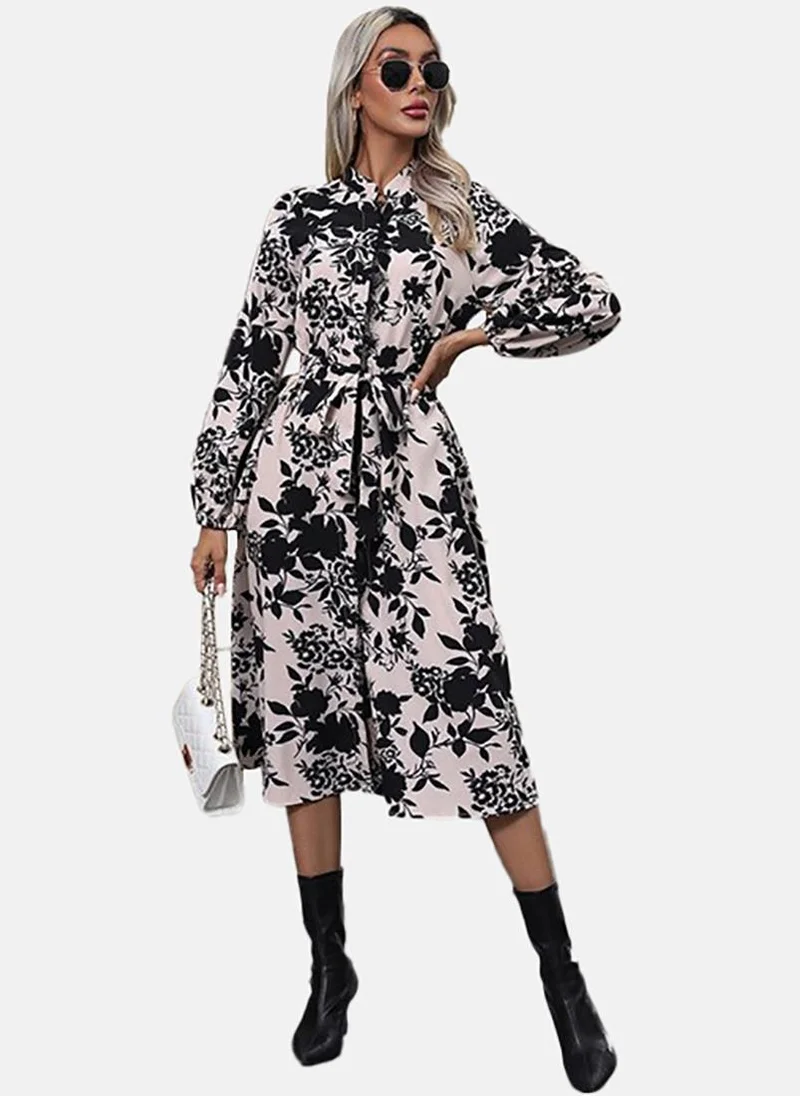 YUNIQEE Floral Print Midi Dress