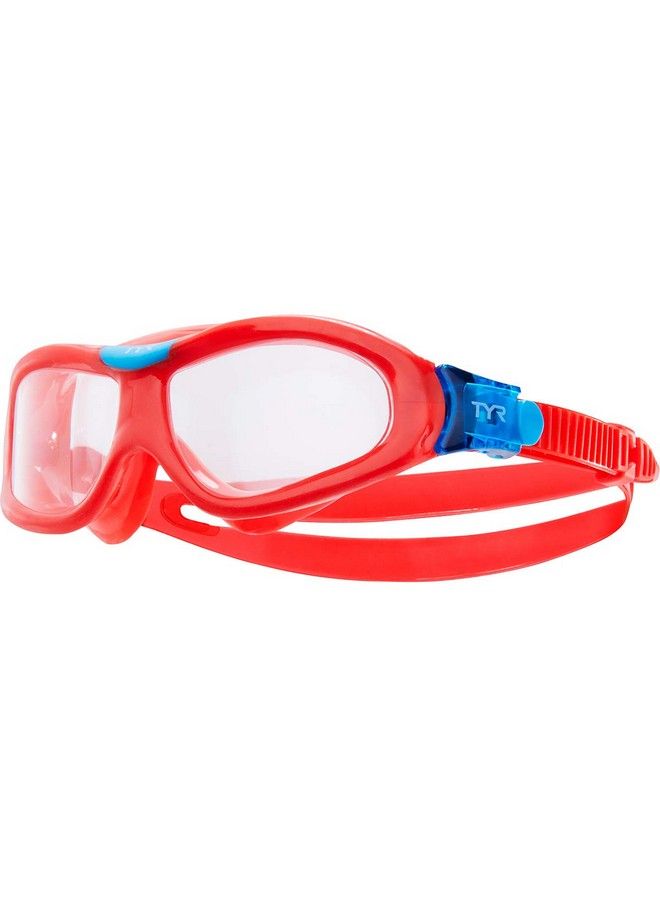 TYR Orion Swim Mask Kids Swimming Goggles (Clear Red) - Image 1