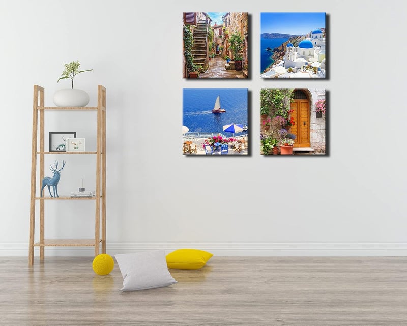OKEXCKK 4 Panel Italy Tuscany Wall Art - Image 4