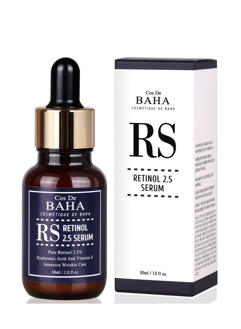 Cos De BAHA Cos de baha Retinol 2.5% Facial Serum with Vitamin E - Facial Crepe Erase + Diminishes Acne-prone + Age Spot Remover  - Image 1