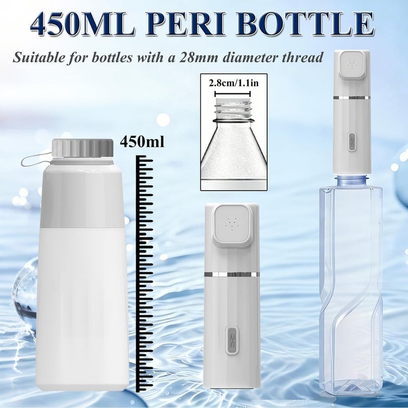 JSDQQG Portable Bidet for Travel,Handheld Bidet Sprayer for Toilet,Electric Portable Bidet for Women Men,Rechargeable,2 Modes,450ML Peri Bottle,Personal Hygiene,Postpartum Care,Baby,Camping - Image 5