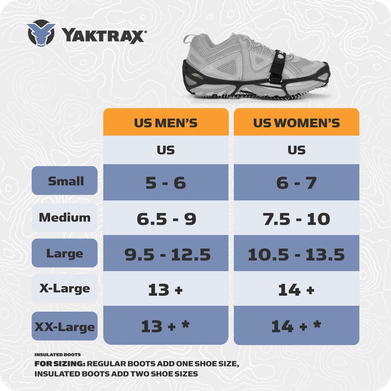 Yaktrax Pro Plus Traction Cleats for Ice and Snow, 360Â° Steel Coil Grip for All-Direction Traction, Flexible Thermoplastic Upper, Easy On/Off with Heel Tab, Includes Carry Bag & Carabiner, Medium - Image 5