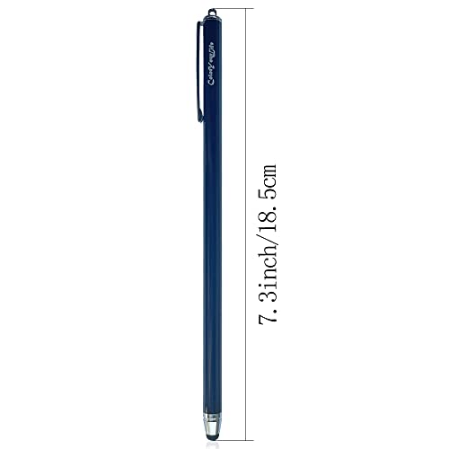 ColorYourLife Bundle of 3-Pack 7.3" Extra Long Thin Tip High Precision Universal Capacitive Stylus Pens for Touch Screens and Microfiber Cloth (Black) - Image 5