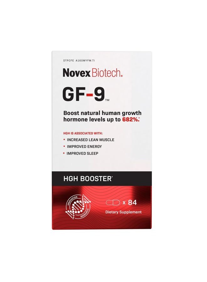 Novex Biotech GF-9 – HGH Boosting Supplement for Men – Workout Complex for Men – Support Energy, Endurance, Sleep, 84 Ct (21-Day Supply)  - Image 1