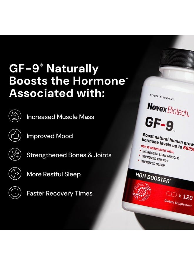 Novex Biotech GF-9 – HGH Boosting Supplement for Men – Workout Complex for Men – Support Energy, Endurance, Sleep, 84 Ct (21-Day Supply)  - Image 4