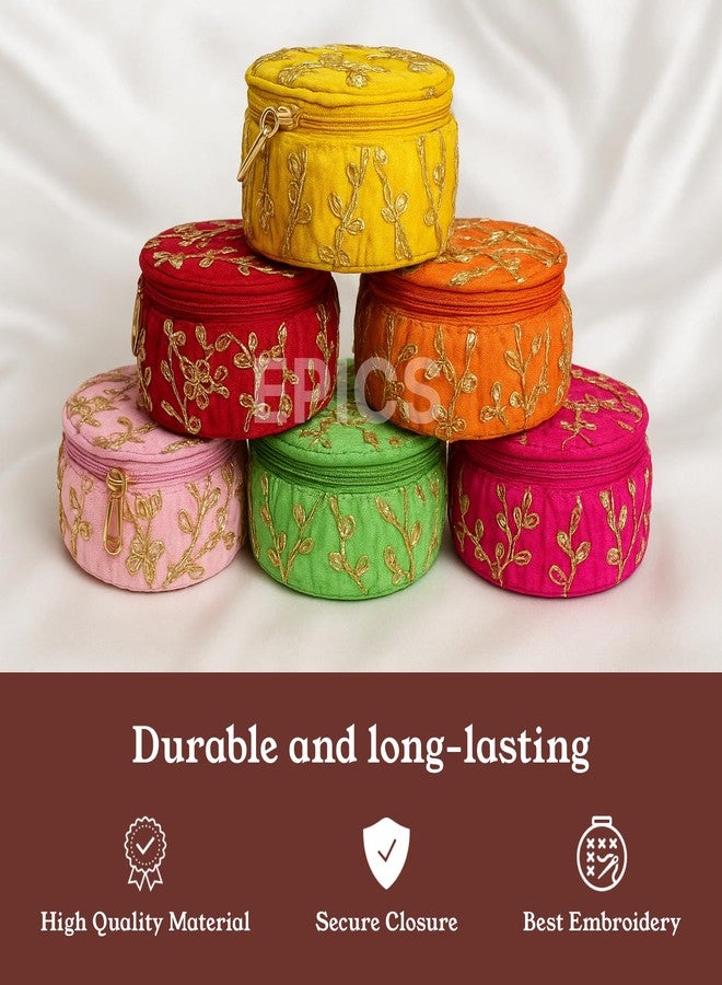 Epics Embroidery Bangle Box(Pack of 3) – Embroidered Jewellery Organiser Box for Bangles, Earrings, Bracelets & Accessories | Ideal Wedding Return Gift, Bridal Hamper & Shagun Gifting for Women - Image 5