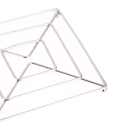Prostuff.in® Kitchen Cooking Square Hot & Cold Pot Stand with Food Steamer Rack Stand Holder for Kitchen Organizer (Large Size:16x16cm), Silver Color 1 Pcs - Image 5