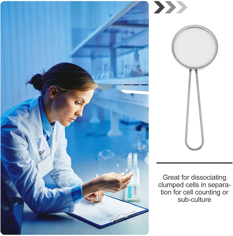 klarako Mesh Strainer Cell Strainer 100 Stainless Steel Cell Filter Mesh Cell Filter Practical Cell Strainer Laboratory Test Sieve for Laboratory Project Falcon Cell Strainer Metal Strainer - Image 4