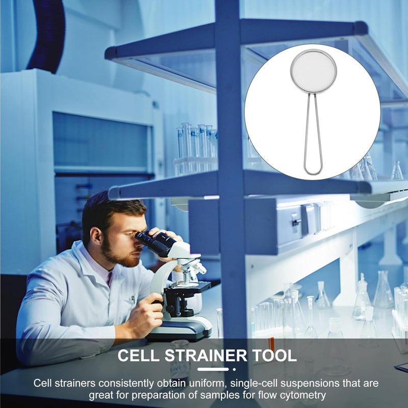 klarako Mesh Strainer Cell Strainer 100 Stainless Steel Cell Filter Mesh Cell Filter Practical Cell Strainer Laboratory Test Sieve for Laboratory Project Falcon Cell Strainer Metal Strainer - Image 3