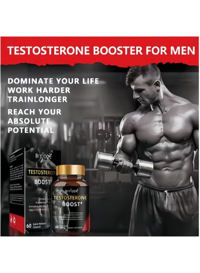 BIYODE BIYICOLE Testosterone Boost Supplement | Natural Men’s Vitality Support Capsules for Muscle Growth, Energy & Blood Circulation - Image 5