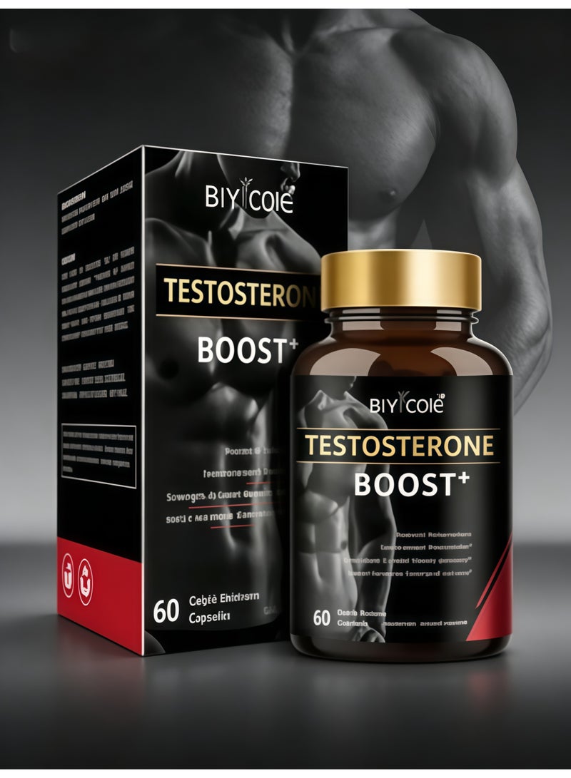 BIYODE BIYICOLE Testosterone Boost Supplement | Natural Men’s Vitality Support Capsules for Muscle Growth, Energy & Blood Circulation - Image 1