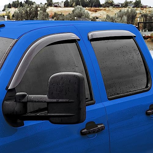 Goodyear Shatterproof Window Deflectors for Trucks Chevrolet Silverado/GMC Sierra 2007-2013 Crew Cab, Tape-on Rain Guards, Window Visors, Vent Deflector, Vent Visor, Truck Accessories, 4 pcs- GY003100 - Image 5
