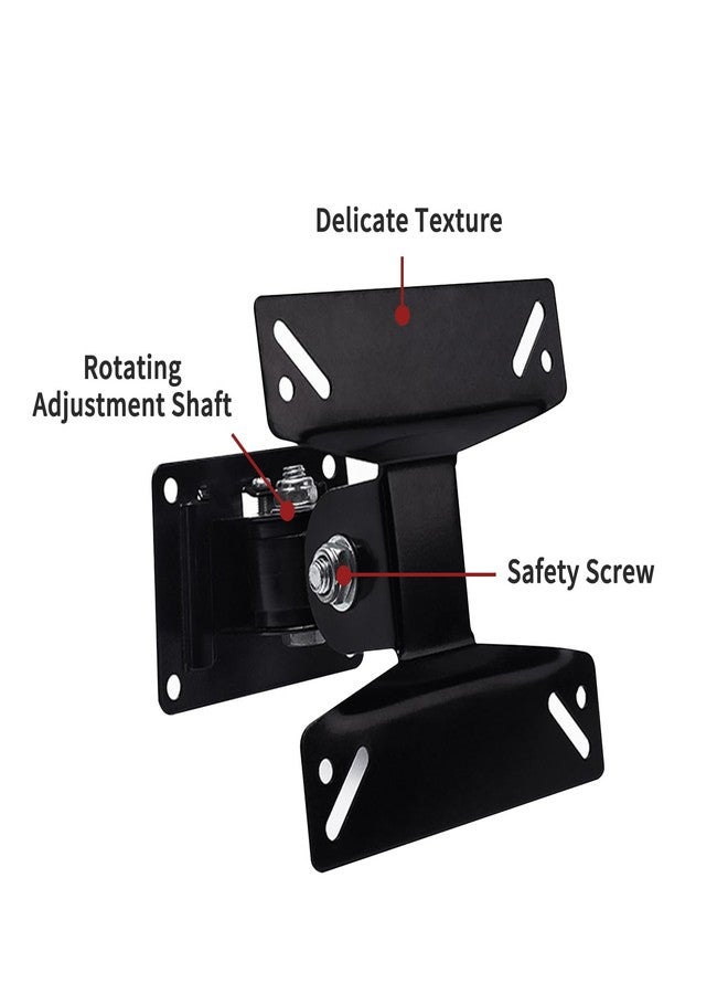 Ogetok TV Monitor Wall Mount Bracket with Swivel Articulating for Most 14-24 Inch LED LCD Flat Screens TVs, Max VESA 75x75mm to 100x100mm up to 35 lbs/15kg, Black Wall Mount TV Bracket - Image 4