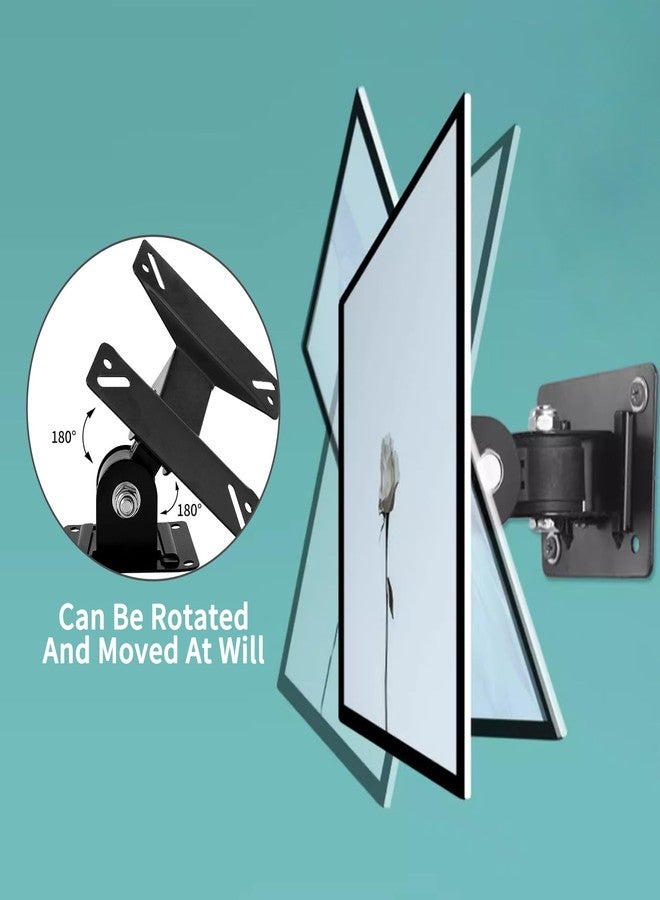 Ogetok TV Monitor Wall Mount Bracket with Swivel Articulating for Most 14-24 Inch LED LCD Flat Screens TVs, Max VESA 75x75mm to 100x100mm up to 35 lbs/15kg, Black Wall Mount TV Bracket - Image 5