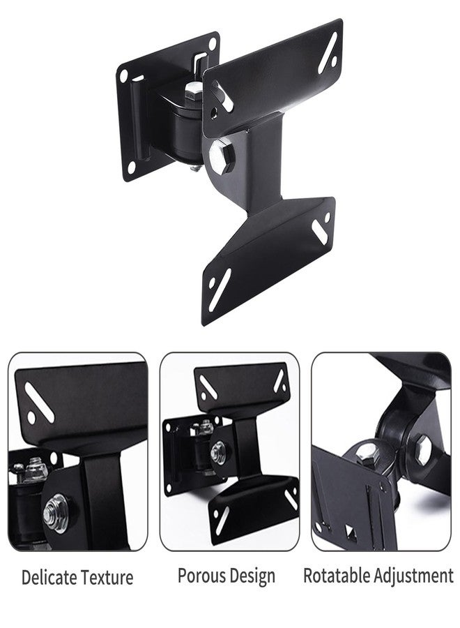 Ogetok TV Monitor Wall Mount Bracket with Swivel Articulating for Most 14-24 Inch LED LCD Flat Screens TVs, Max VESA 75x75mm to 100x100mm up to 35 lbs/15kg, Black Wall Mount TV Bracket - Image 3