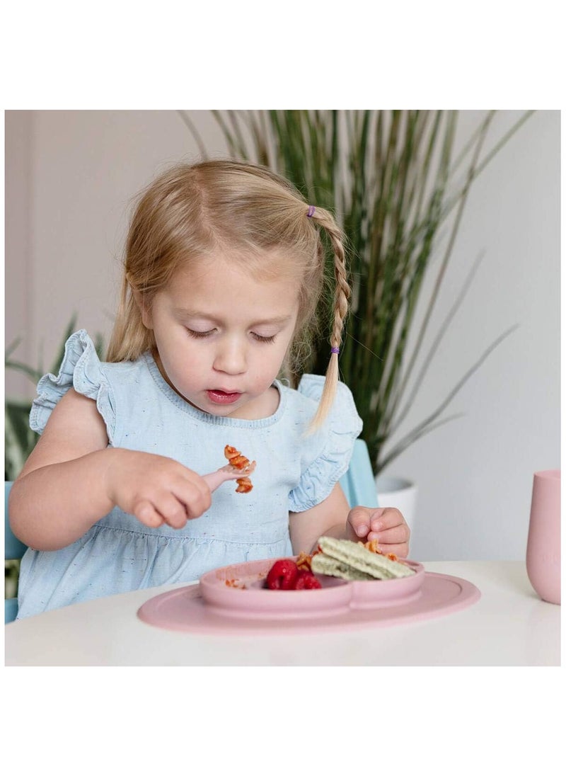 ezpz Baby Mini Fork And Spoon Set, Kids Cutlery Set With Case - 12M+ - Blush  - Image 2