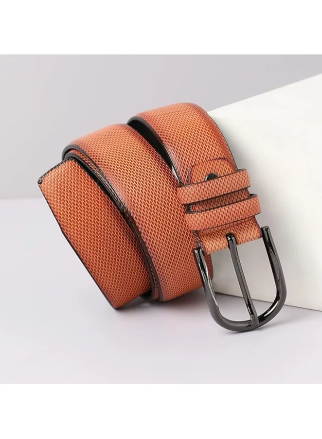 Haute Sauce Casual Solid PU Leather Waist Belt For Men