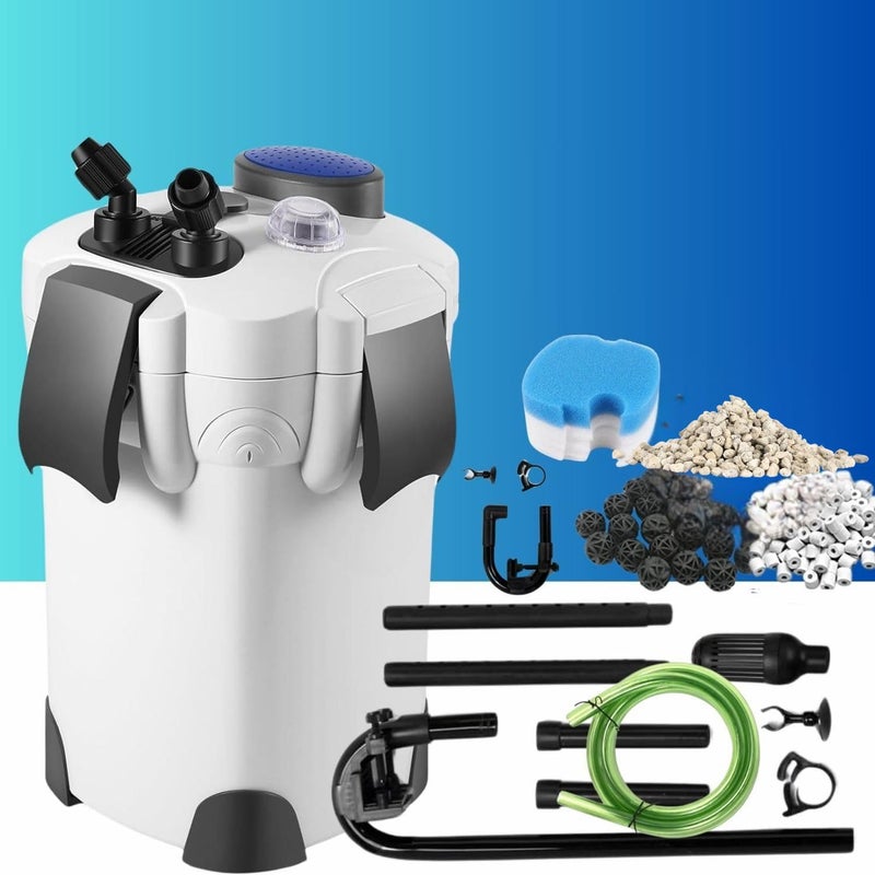 VAYINATO (HW-302) فلتر خارجي متعدد المراحل مع وسائط فلترة لحوض سمك الأكواريوم | مناسب لحوض سمك بطول 2.5 قدم إلى 4 أقدام - Image 1