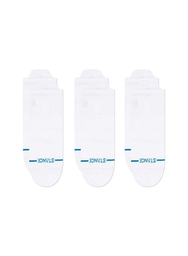 Stance Icon Low Tab Sock 3-Pack for Men and Women, White, Medium - Image 1