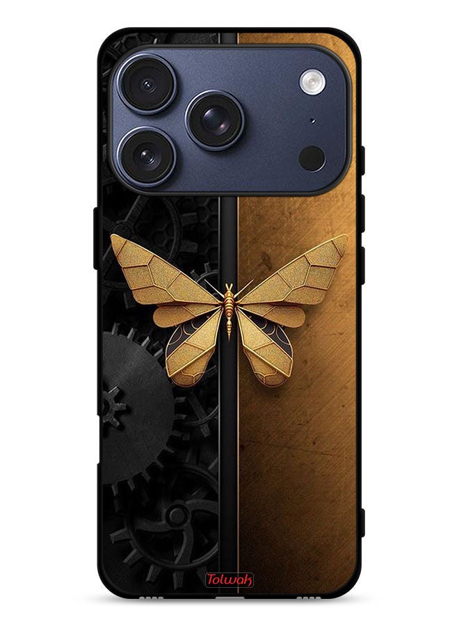 Tolwak Apple iPhone 17 Pro Protective Case Cover Steel Butterfly - Image 1
