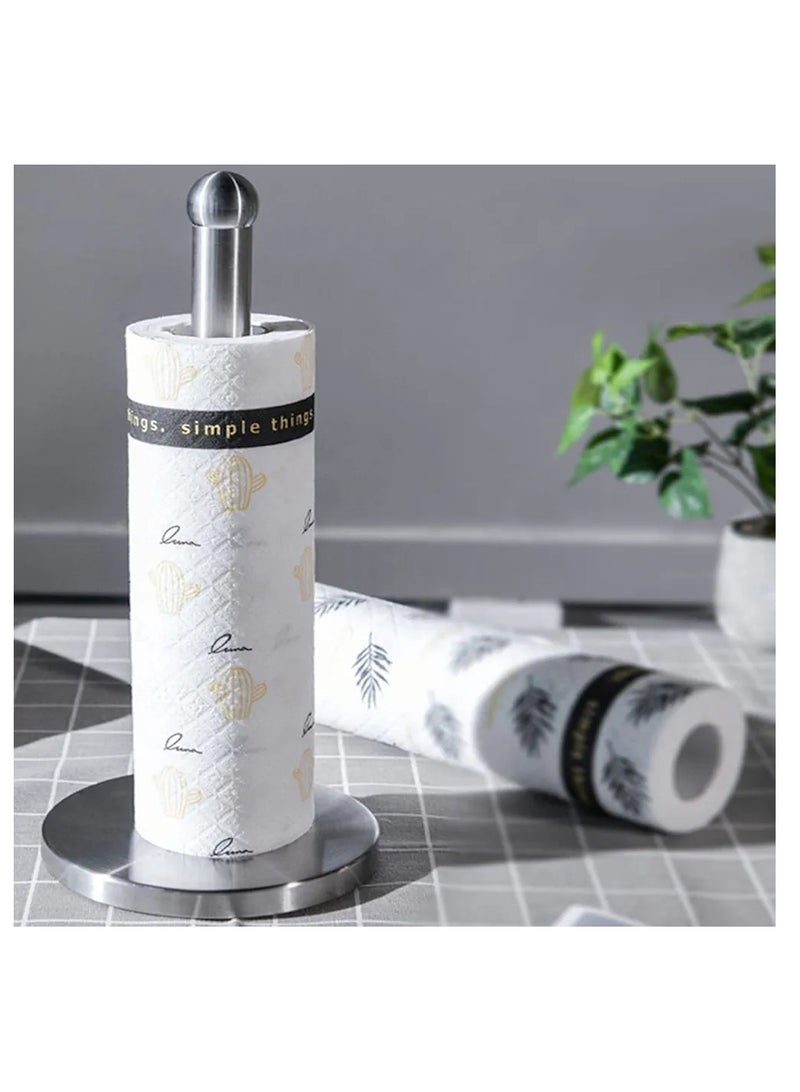 Paper towel holder, in silver, stainless steel  - Image 1